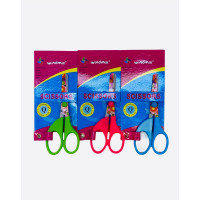 Ножницы с пластиковыми ручками и закругленные концами  с риунком  5003A 4,5см 1/960/32