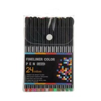 Лінери FINELINER 0.4 мм, 24 кольори, для скетчингу, креслення, дудлінга та малювання