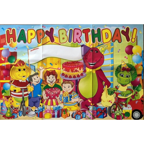 Банер "Happy Birthday" мікс (85×58 см) – яскравий горизонтальний постер для прикраси дня народження