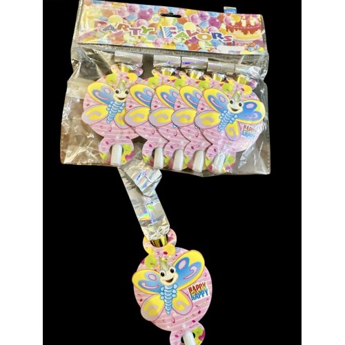 Набір свистків «Party Favors» (6 шт.) - яскраві карнавальні свистки для свят, вечірок і спортивних заходів-1