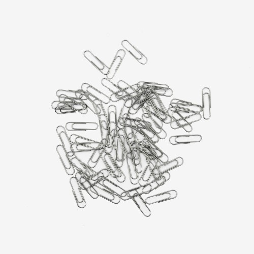 Скріпки канцелярські металеві Pins & Clips, 28 мм, 70 шт, офісні скріпки для паперів, сталеві, кольорові-1