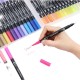 Набір лінерів 12цв FINELINER 0.4 мм + пензель 12 гв для скетчингу креслення дудлінга