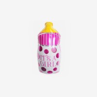 Фольгована кулька Рожева пляшечка, міні 20*24мм, для Baby Shower