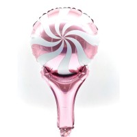 Фольгований кулька «Lollipop» (льодяник) пудровий, 28 см, для дитячого свята