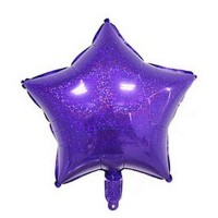 Фольгована куля «Purple Star» фіолетова зірка 47 см, для свят і фотосесій