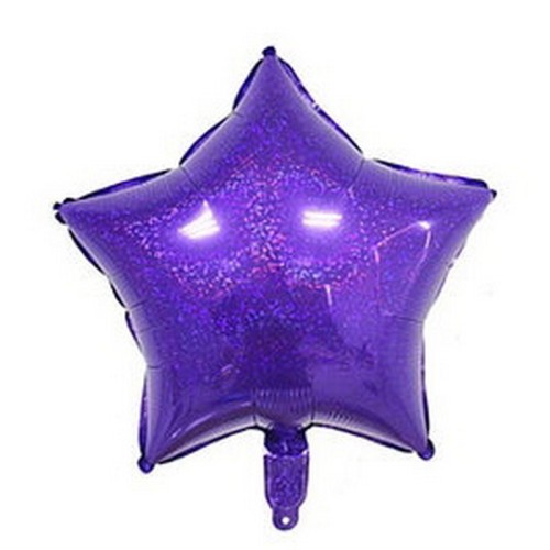 Фольгована куля «Purple Star» фіолетова зірка 47 см, для свят і фотосесій