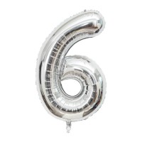 Фольгований куля цифра «8» срібло 40 дюймів (1 метр), на день народження