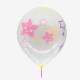 Набір латексних кульок «Balloons» 12 дюймів (30 см), 6 шт, неонові з малюнком