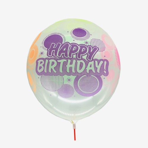 Набір куль Happy Birthday - 6 шт, латексні, неонові, 12 дюймів, латексні, 12 дюймів-1