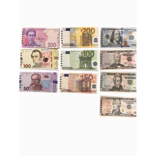 Блокнот на спіралі "СУВІНІР-ВАЛЮТА", 80 л, А5, клітинка 5 мм, обл. картон.-2