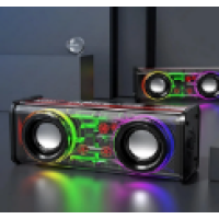 Колонка V88 на акумуляторі, RGB, Bluetooth, карта памяті