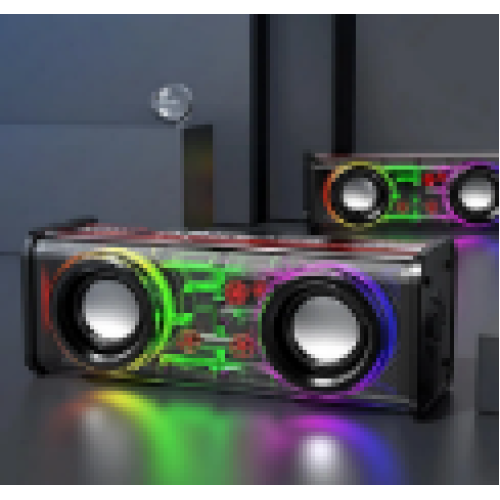 Колонка V88 на акумуляторі, RGB, Bluetooth, карта памяті
